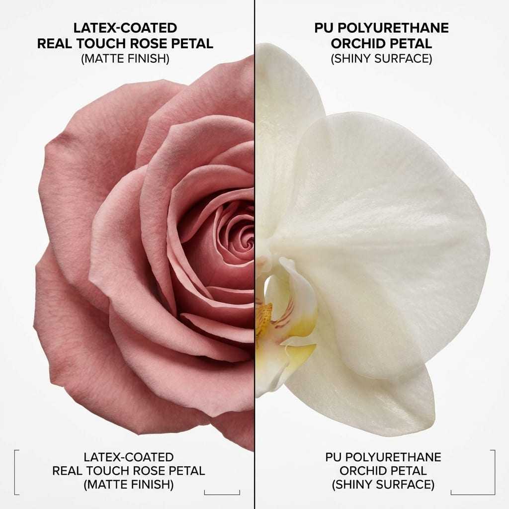Latex vs PU vs Silicone Artificial Flowers