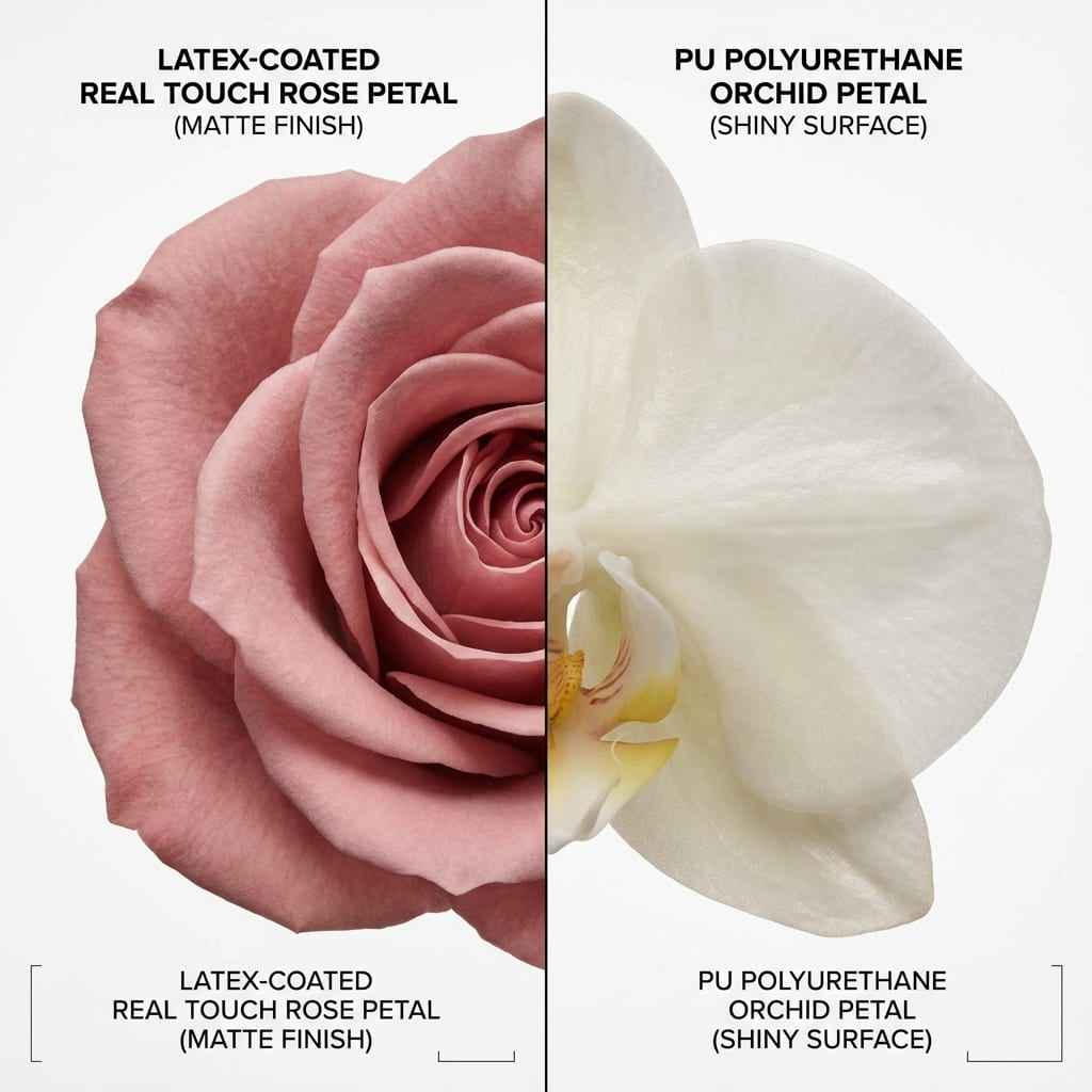 Latex vs PU vs Silicone Artificial Flowers