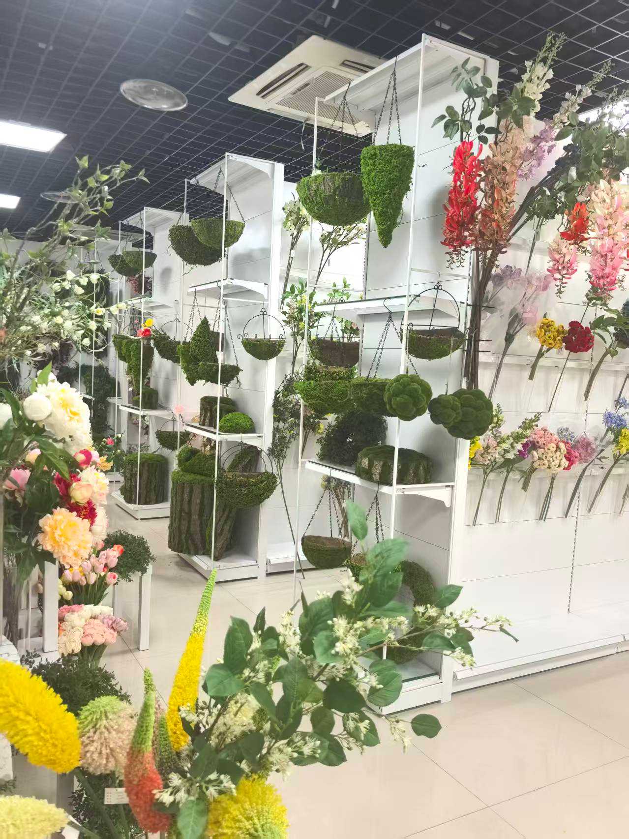 Everbloom showroom floral wall display