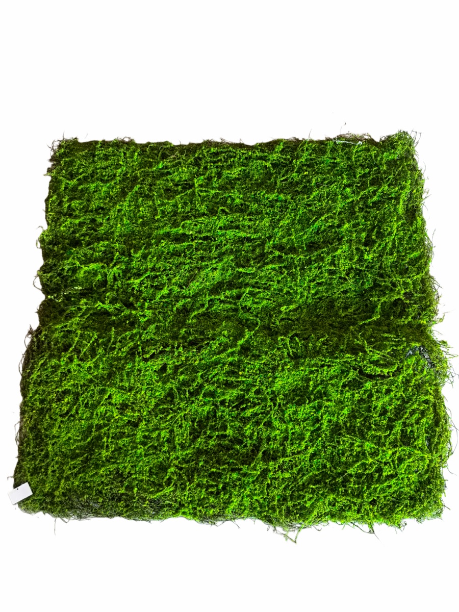 Artificial Moss Turf Panel - Lush Dense Texture - Green Wall & Display Backdrops - 100x100cm by Everbloom Florals