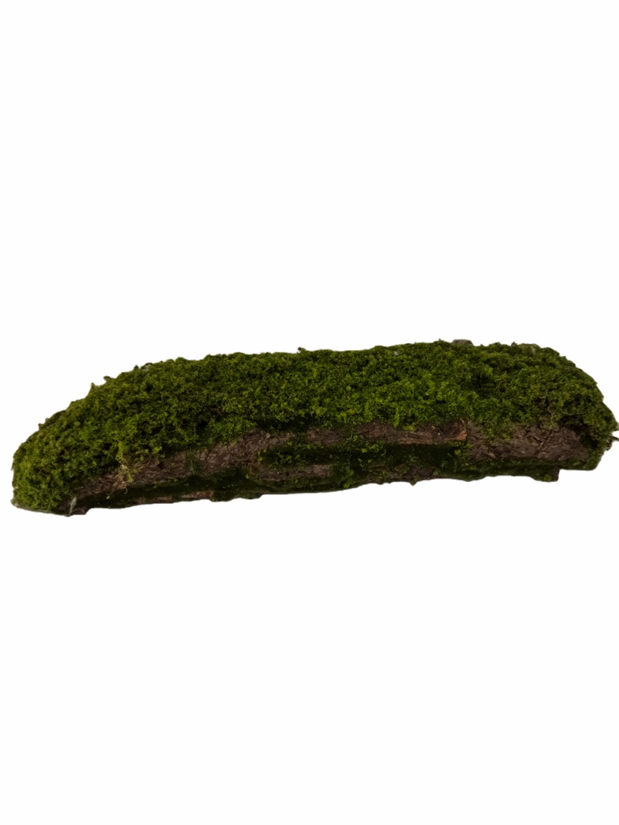 Artificial Mossy Tree Stump Decor - Real Bark Texture - Event Props & Visual Merchandising - 66x15x15cm by Everbloom Florals