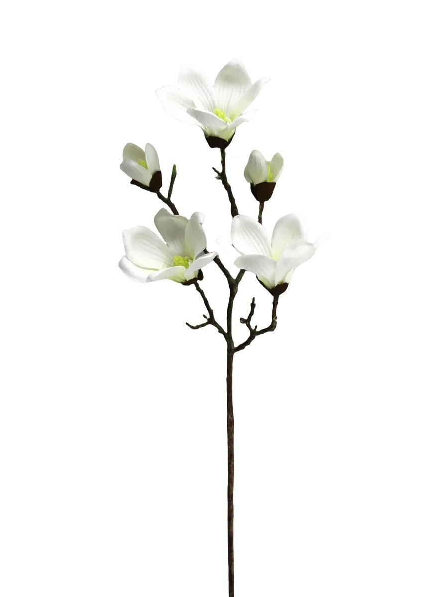 Real Touch Artificial Magnolia Stem - 5 Heads - 28.35"