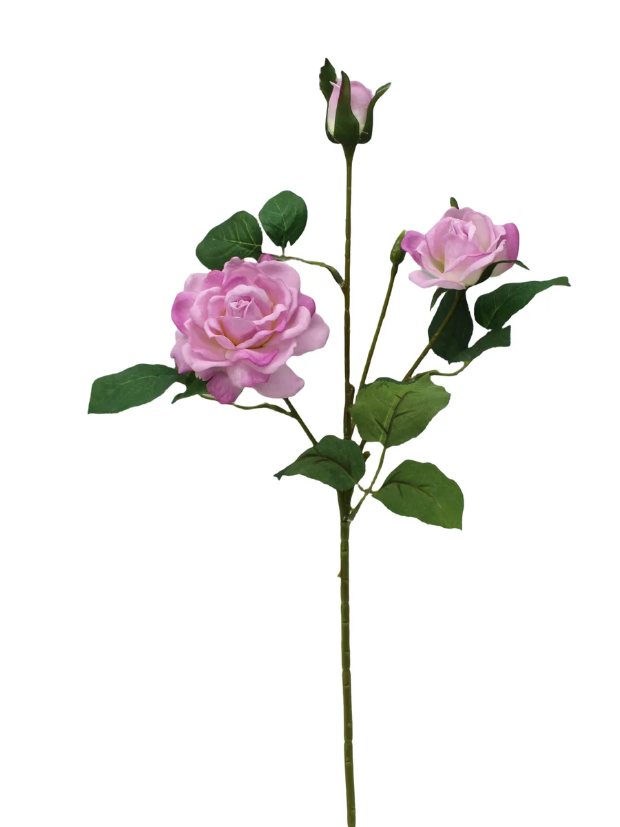 Real Touch Artificial Rose Stem - 3 Heads - 20.47" thumbnail 4