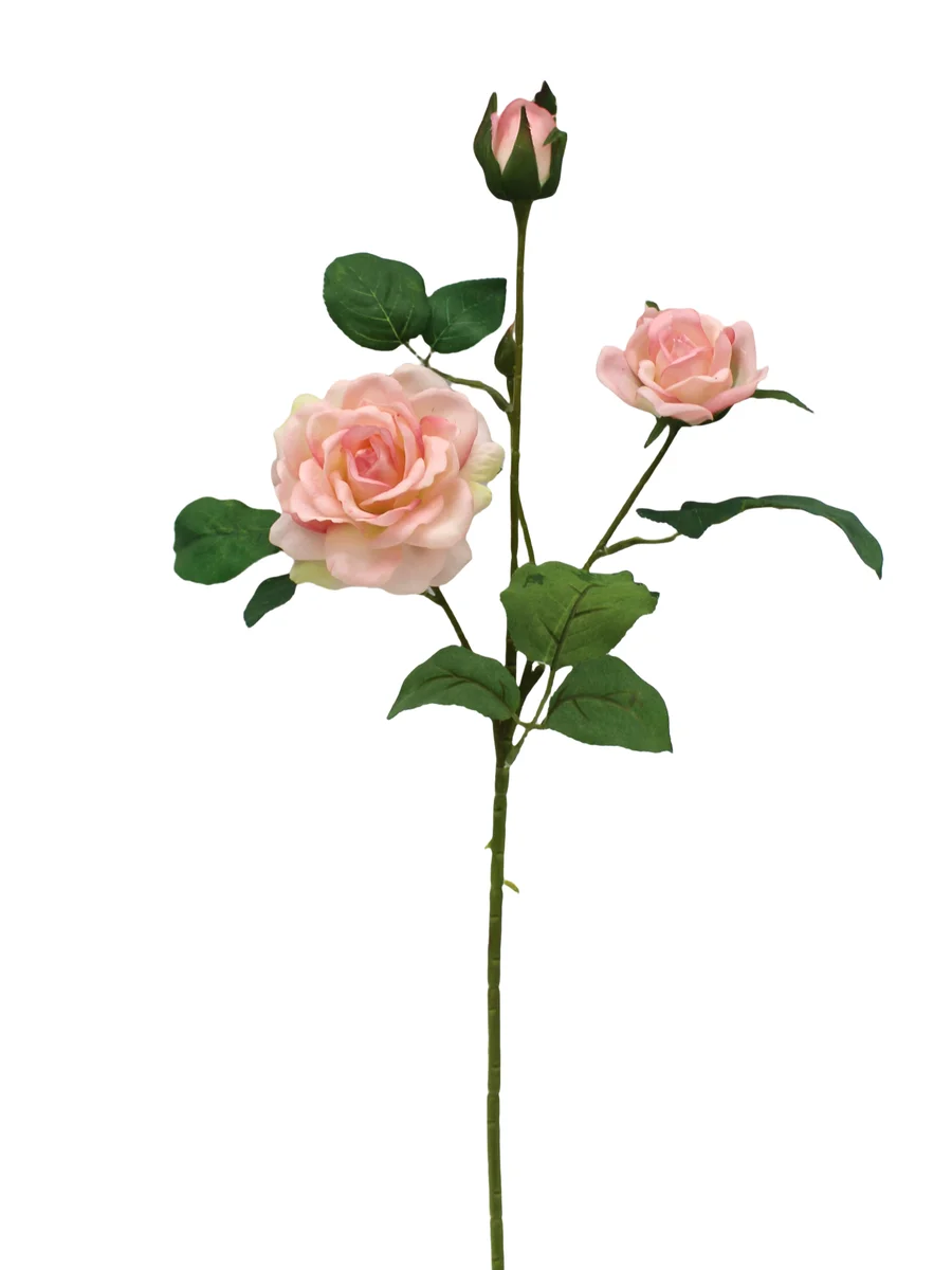 Real Touch Artificial Rose Stem - 3 Heads - 20.47" thumbnail 5