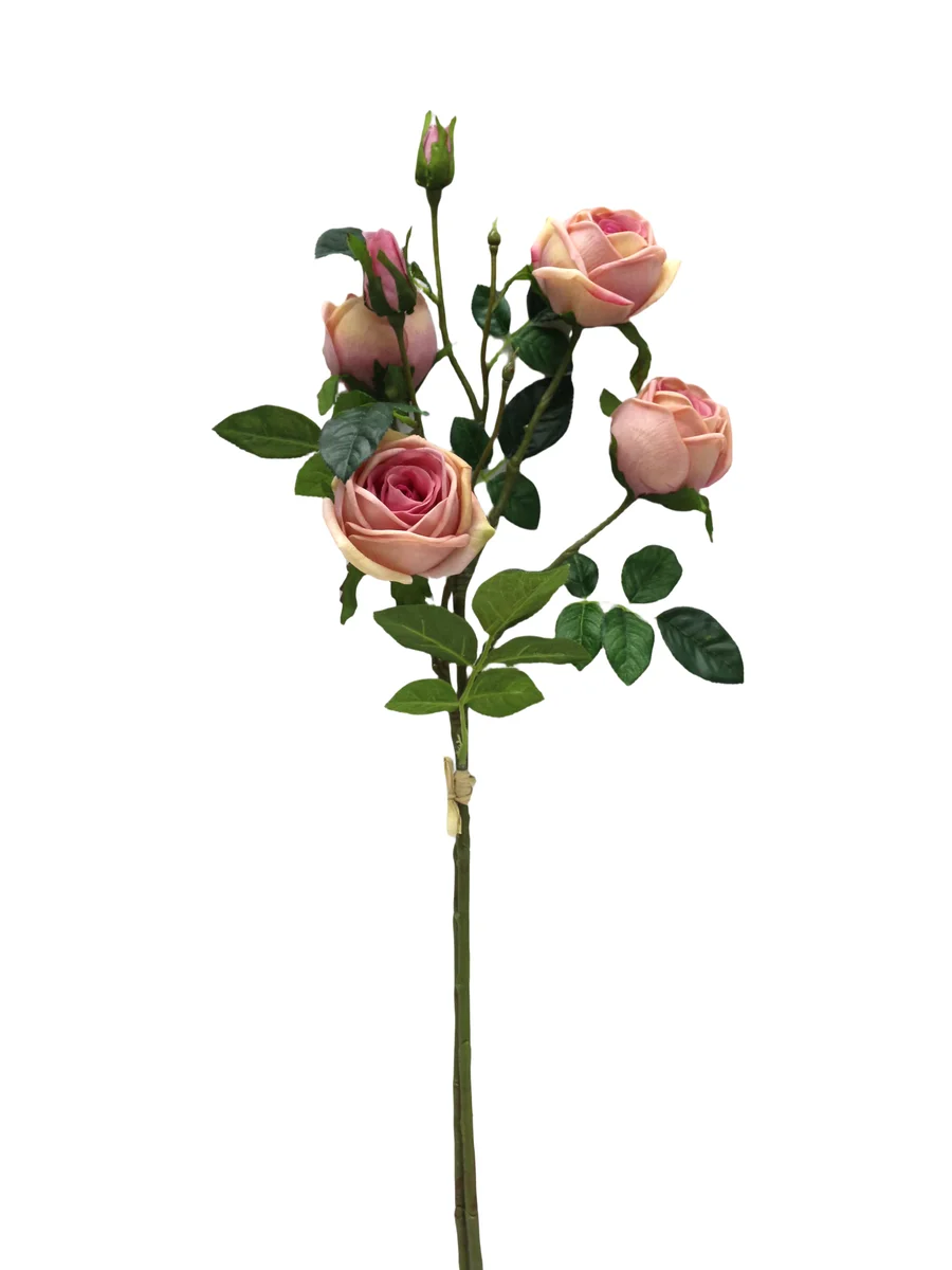 Real Touch Artificial Rose Stem - 6 Heads - 31.50" thumbnail 2